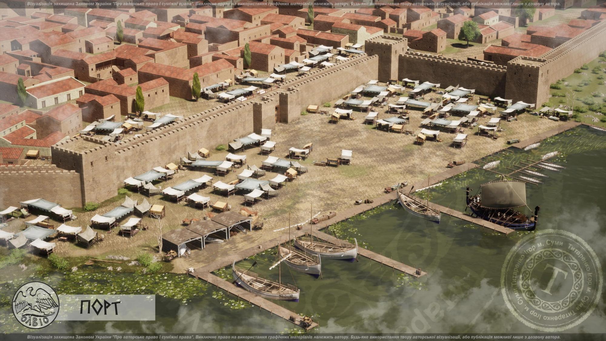 Величні храми й статуї богів: архітектор показав, як виглядала Ольвія